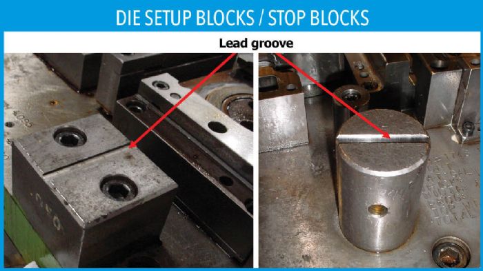 Die Setup Blocks/Stop Blocks